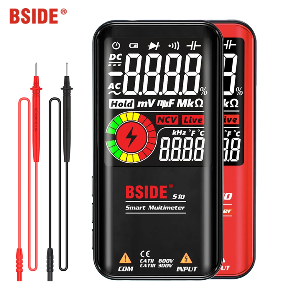 Digitálny multimeter S10 Profesionálny multimetro inteligentný DC AC napäťový kondenzátor OHM dióda NCV HZ detektor testera