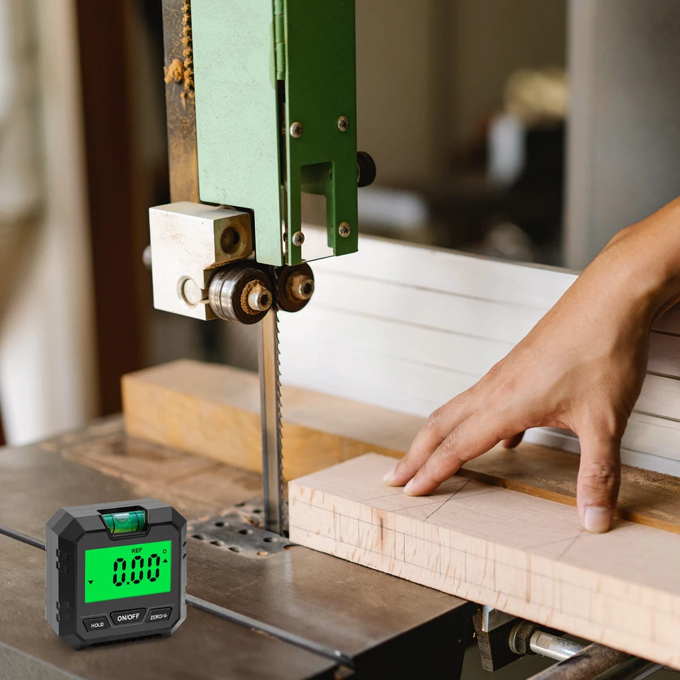 Digitálny protraktor 4*90 ° Elektronický škatuľka podsvietenia na úrovni podsvietenia s nástrojom na meranie merania nálezca magnetického uhla