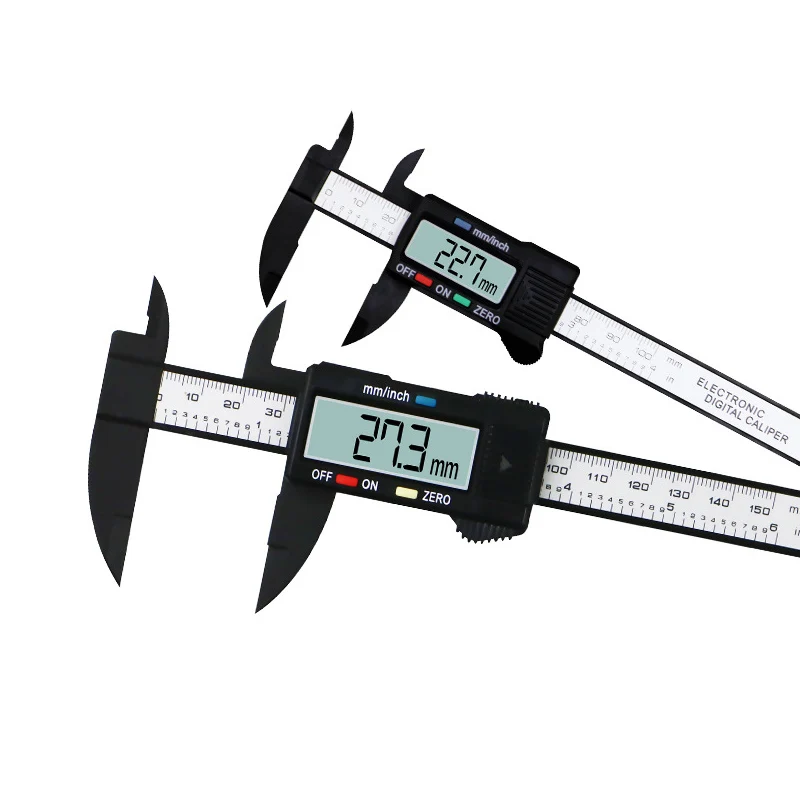 Digitálny strmeň 6 -palcový elektronický strmeň Vernier 100 mm Claliper Micometer Digitálny pravítko Meranie nástroja 150 mm 0,1 mm