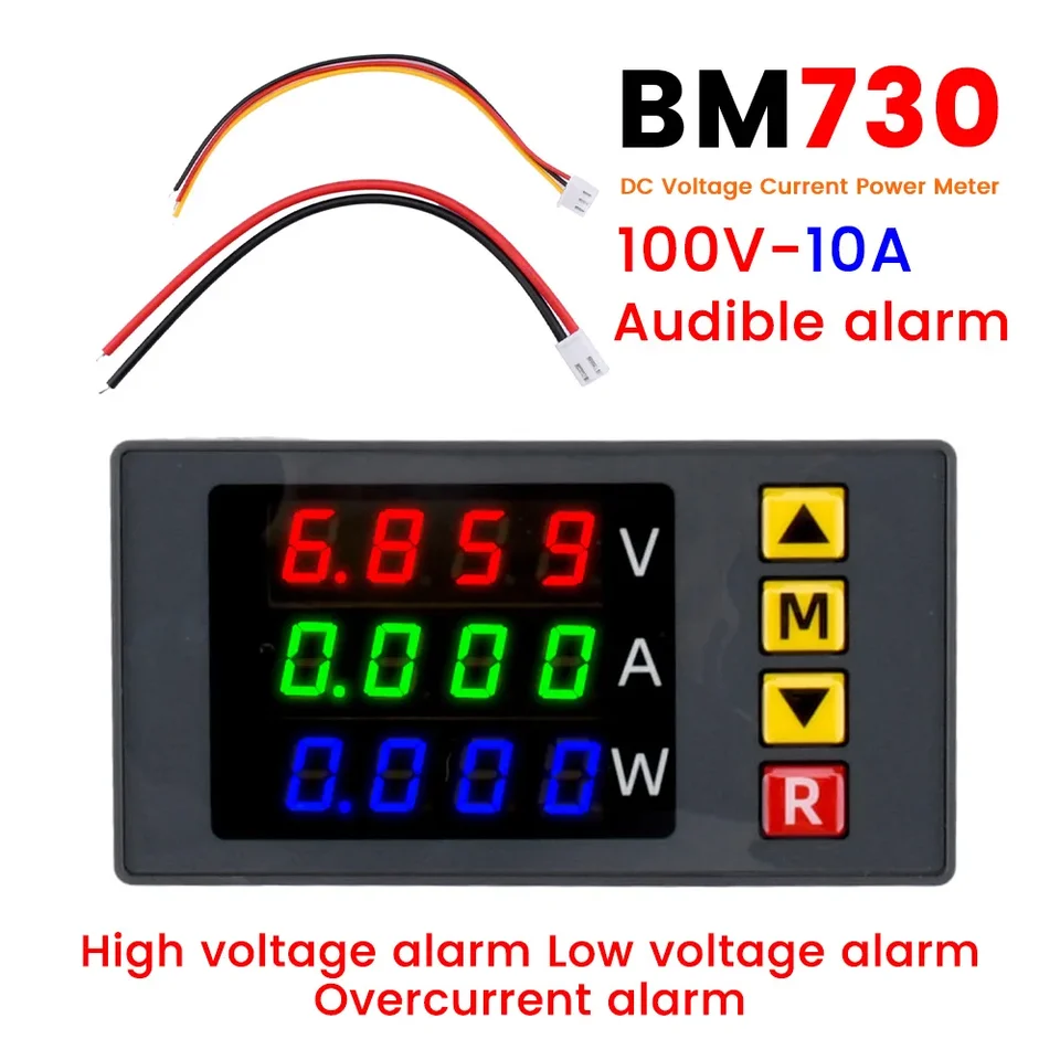 Digitálny voltmeter ammeter wattmeter napätie prúdu Energia Meter Meter merací meter napätie detektor prúdu DC 0-100V 10A 1000W