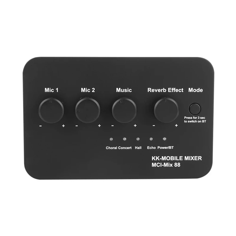 Digitálny zvukový zvukový počítač Aux in/Out BT pripojenie duálne mikrofóny Karaoke Sound Mixer pre Karaoke Smart TV PC reproduktor