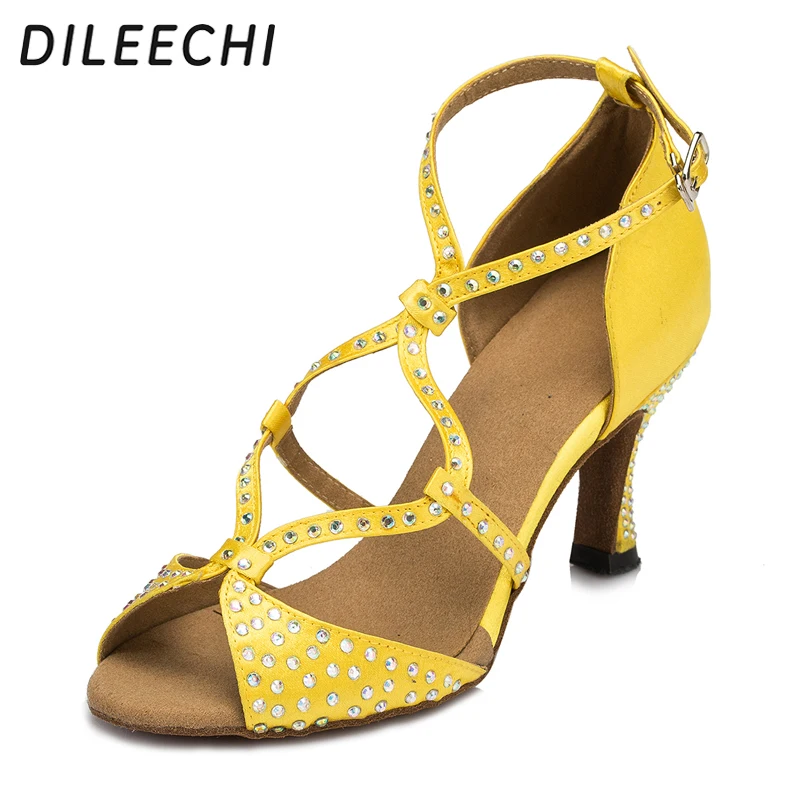 Dileechi Golden Diamond Dámske dámske tanečné topánky Latin