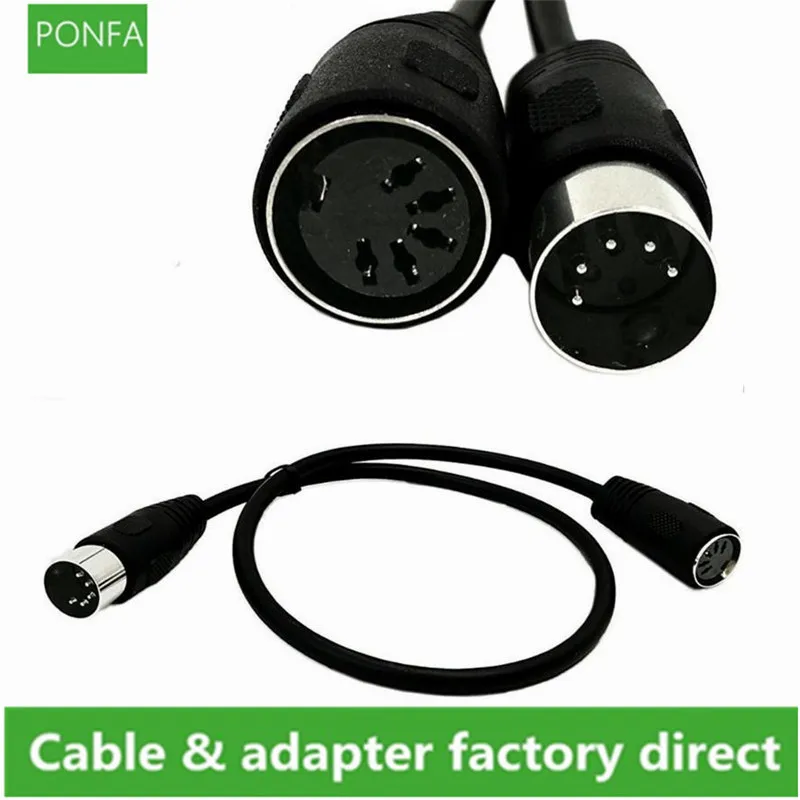 DIN 5PIN kábel MIDI predlžovací kábel MIDI 5-kolíkový din Male na ženský zvukový adaptér kábel pre MIDI klávesnicu 0,5 m 1,5 m 3m
