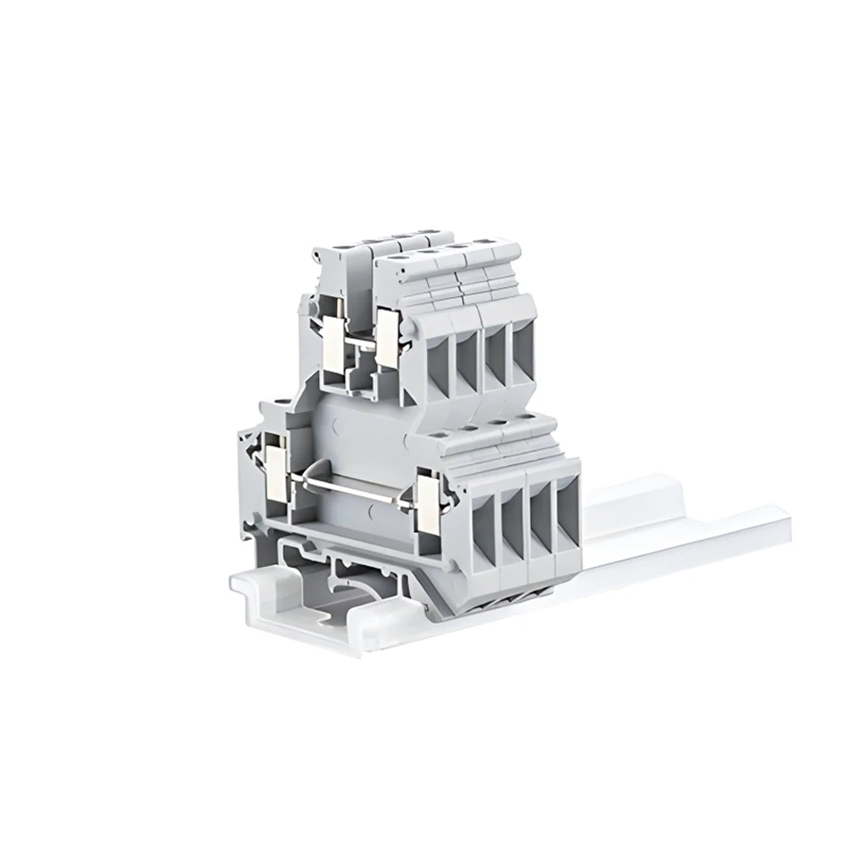 DIN Rail Terminálové bloky UKK5 konektor dvojvrstvového konektora Terminálové bloky skrutkovač elektrický vodič vodiča UKK-5 10ks