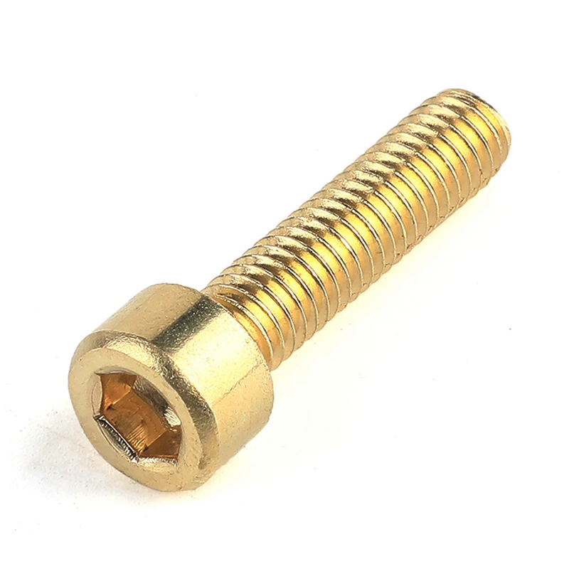 DIN912 Pure BRUSS HEX HEXAGON SOCKET CAP SCRECS SCREWS M2,5 M3 M4 M5 M8 M8 M10 Allen Copper Machine Skrutky