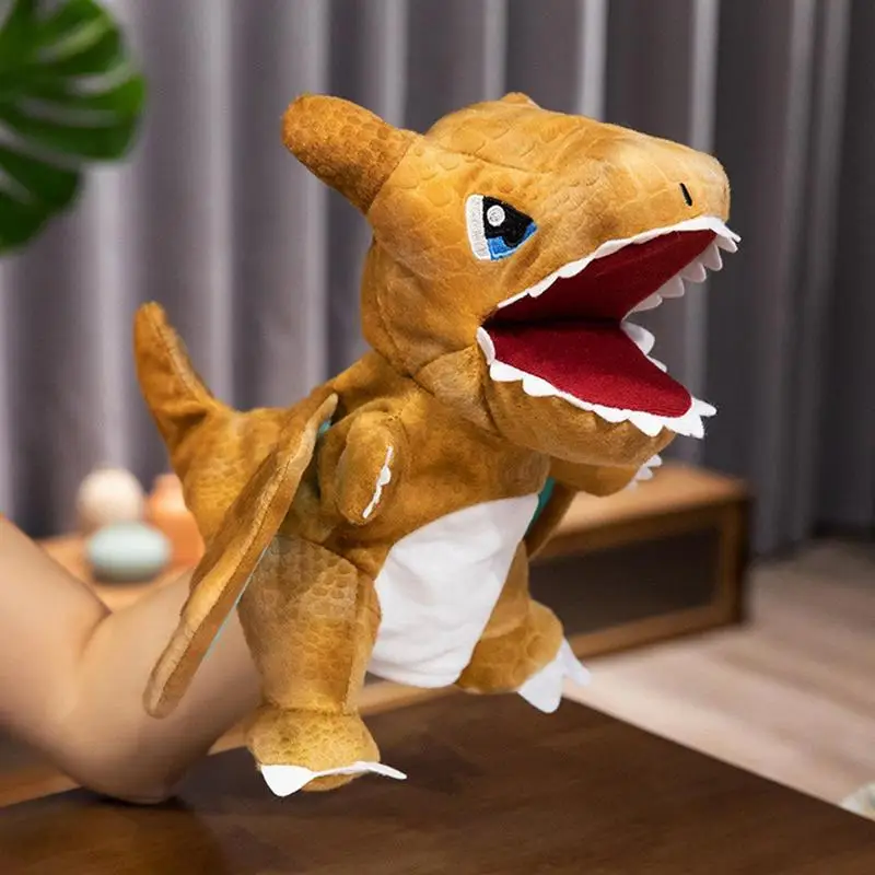 Dinosaur bábky pre deti roztomilé plnené zviera Dinosaurus hračky Kreatívne realistické ruky Puppet dinosaur hračky pre deti batoľa