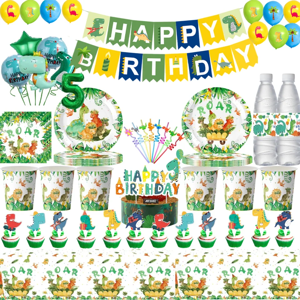 Dinosaurus narodeninové oslavy dekor dinosaurus Slovník obrusový tanier Balón Jungle Safari Baby Shower