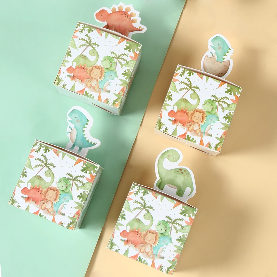 Dinosaurus Trojrozmerné cukrovinky Téma zvieraťa Téma narodeninové oslavy dekorácie deti uprednostňujú darčeky Candy Cookie Box pod morom