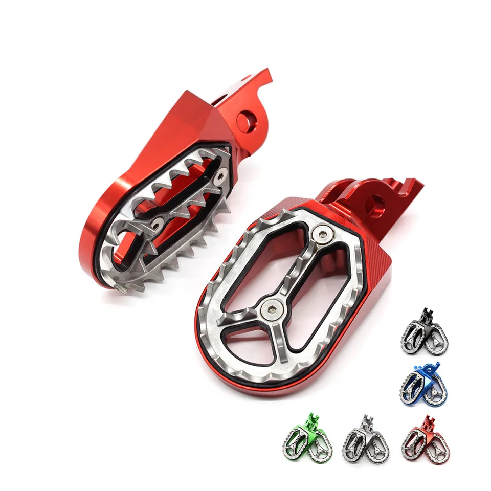 Dirt Bike Foot Ress REGS Footrest Motokros Shark zubné chodníky pre Kawasaki KX250F 2005-2018 2017 2016 2016 2015 2014 2013 2012 2012