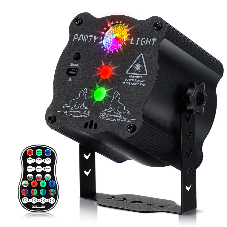 Disco Lights Domáci večierok Atmosféra Light Decorácie RGB LED svetlo DJ Party Disco pódium Light diaľkové ovládanie svadobné Vianoce