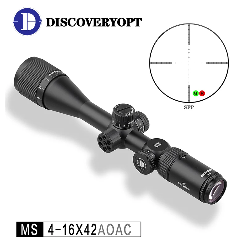 Discovery MS 4-16x42AAC Spring Riflescope Hunting Druhá ohnisková rovina Rozsah skla Vyleptaná sietnica Optické pamiatky sa hodí .22