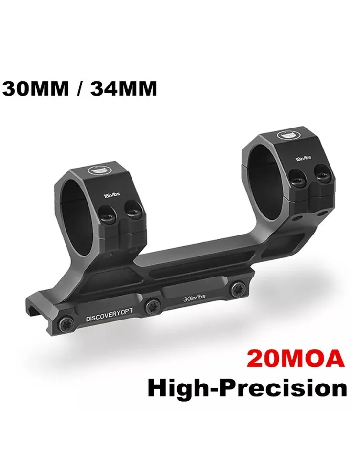 Discovery Precision 20MOA Tactical 34 mm 30 mm rozsah Ring Rings Fit 20mm Picatinny Rail One Piece Scope Hunting Príslušenstvo
