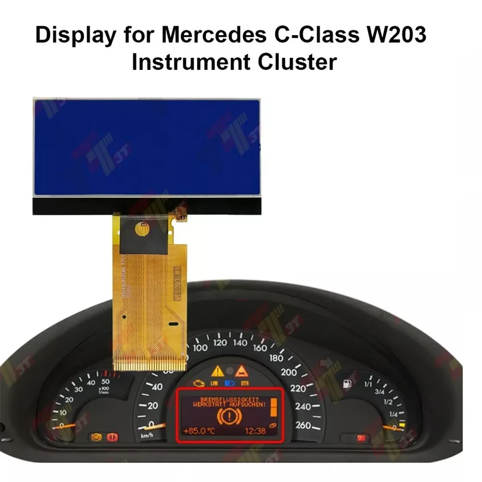 Dishboard LCD displej pre Mercedes Benz W203 Class Cluster Amber 2000 ~ 2004