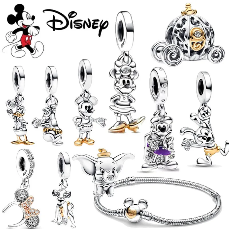 Disney 100. séria Fattonny Minnie Charms Fit Original Pandora náramok pre dámske vianočné doplnky Darčeky šperky