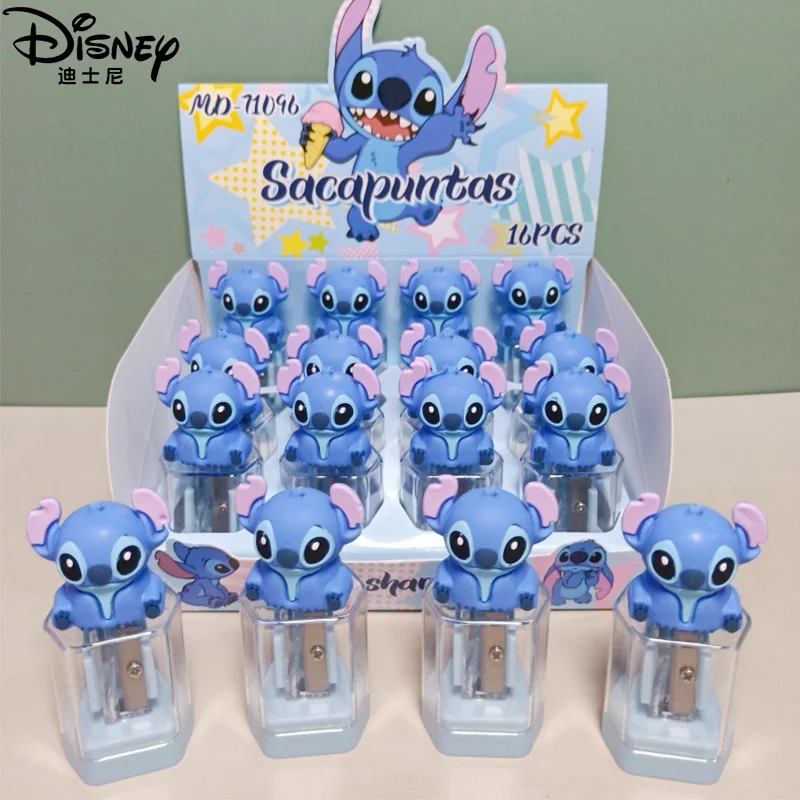 Disney 16pcs Lilo a stehové orezáčanie ceruzky Šesťhranné študent Single Hole Barpener Cencle Barbener Darček