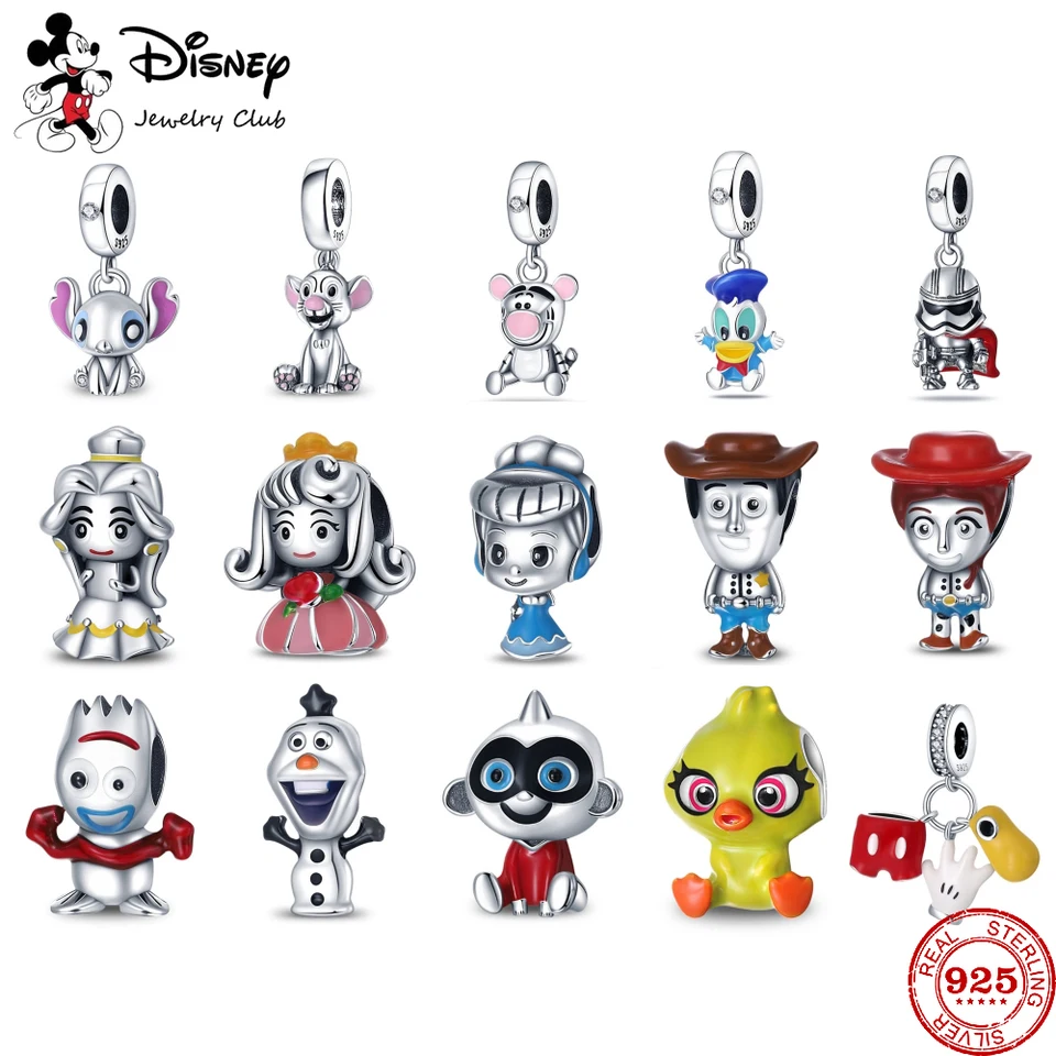 Disney 925 Sterling Silver Charm sa hodí
