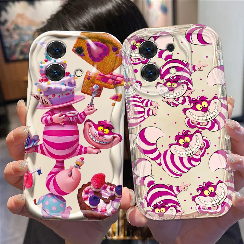 Disney Alice Cheshire Cat pre Xiaomi Redmi Note 13 12 12S 11S 11 10 9 8 10a 9c 9t Pro Plus 5G Wave Oil Cover Puzdro