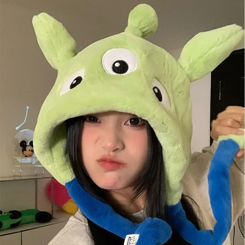 Disney Alien unisex hrubý teplý vetrový odolný pletený klobúk karikatúra príbeh roztomilý detský módny a všestranný vianočný darček