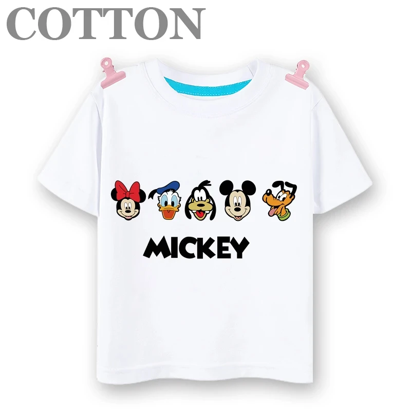 Disney Animation Mickey Mouse and Friends Fashion Cotton Summer Kids Karika