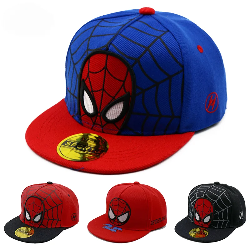 Disney Anime Cartoon Spiderman Kids Hats batoľa batoľa baseball Cap Autumn Spring Children's Snapback Hip Hop Caps for Boys Girls