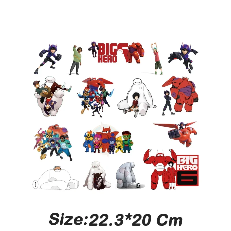 Disney Anime Hero Print Pattern Sticker ， tepelné záplaty na oblečenie ， vhodné pre kapucňu, tričko, vankúš, plátna vrecko
