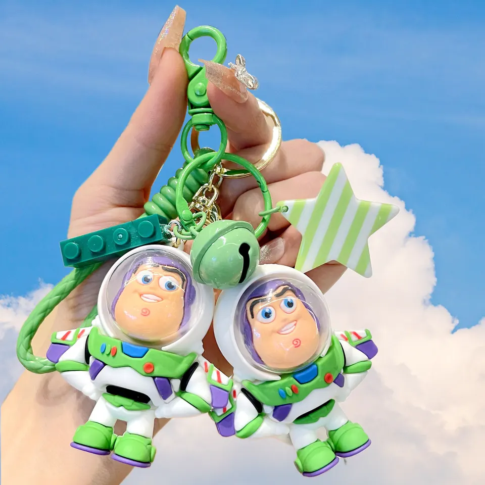 Disney Anime Toy Story Figure Buzz Lightyear Woody Desktop Ozdoby zbierka Doll BALL Kľúčokain Domáca dekorácia Kľúčokain