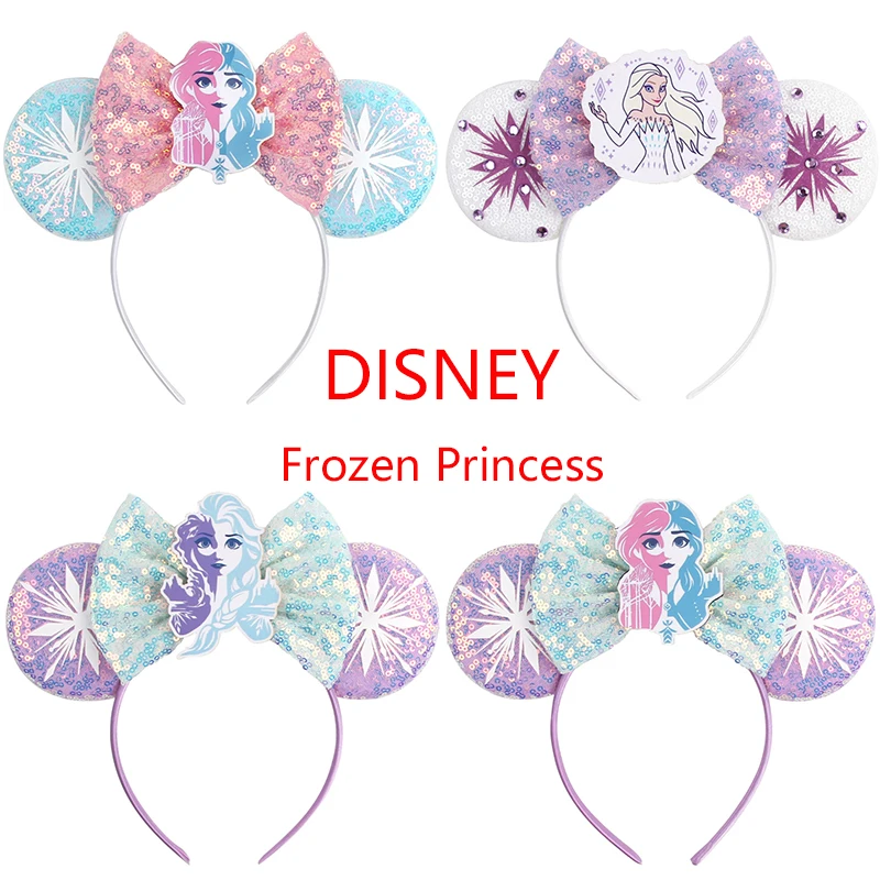 Disney Anna Princezná Elsa čelenka Mickey Mouse Ears Hearbands for Baby Girls Olaf Frozen Hairband Kids Denne Kaderské doplnky