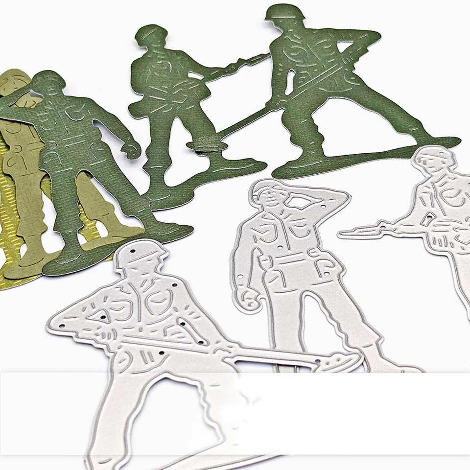 Disney Army Muži strihania zomiera hračky na tematiku s tematikou pre domácich majstrov pre DIY Scrapbooking Dekoratívne papierové karty remeslá výroby nových 2023