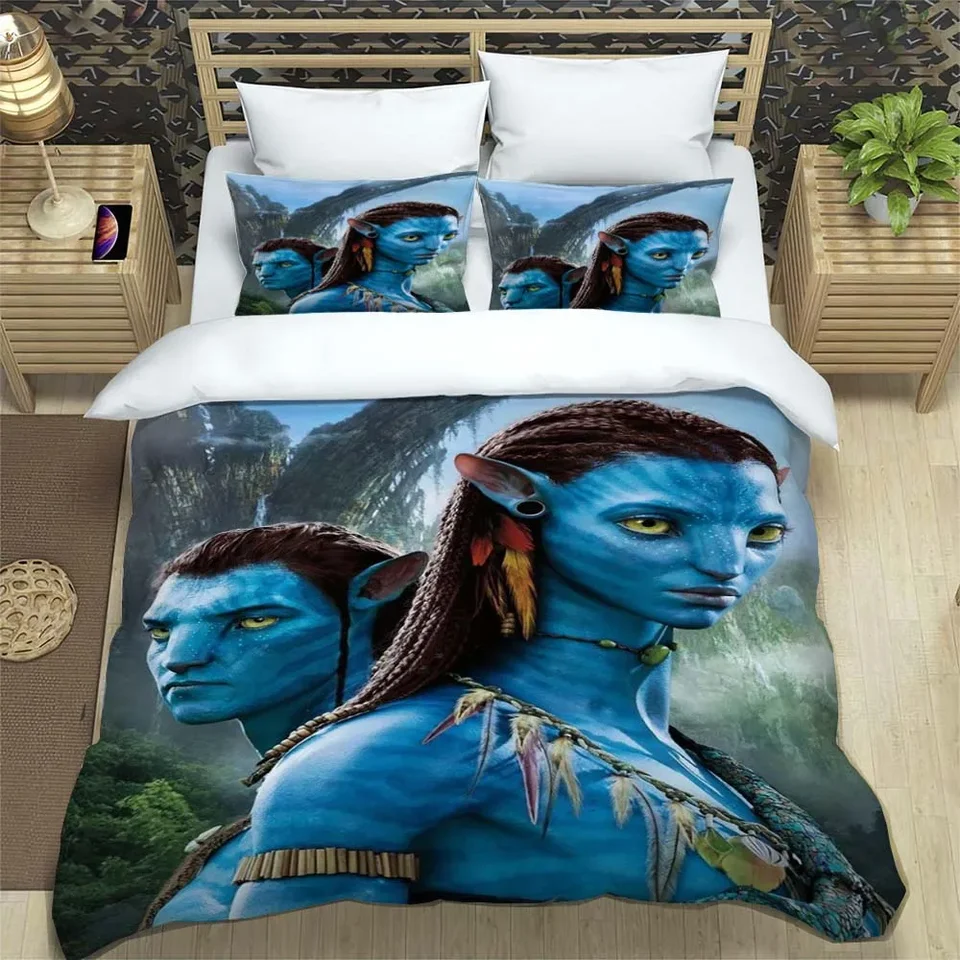 Disney Avatar Quilt Cover s vankúšmi vankúšmi mikrovlákna 3D digitálna tlačiareň