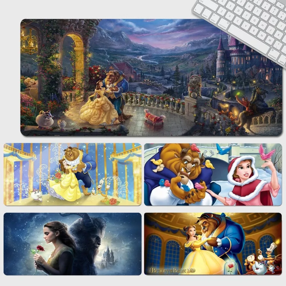Disney Beauty a The Beast MousePad 90x40cm Big Keyboard Mat Students Gamer Desktop pre koberec myši s myšou