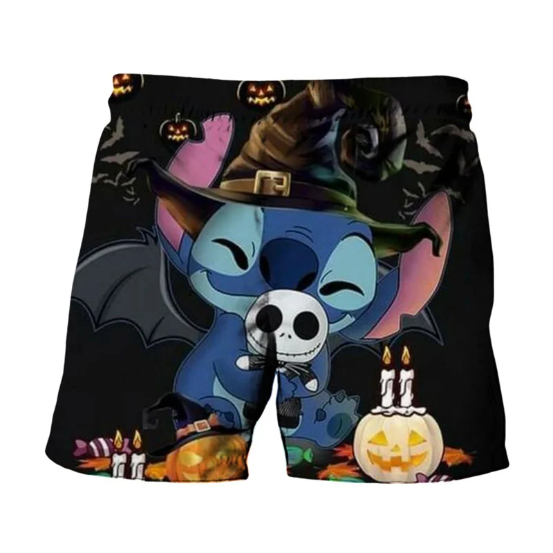 Disney Brand Stitch a Mickey Minnie Print letné pánske plavky plážový klub Y2K Halloween Collection módne neformálne šortky