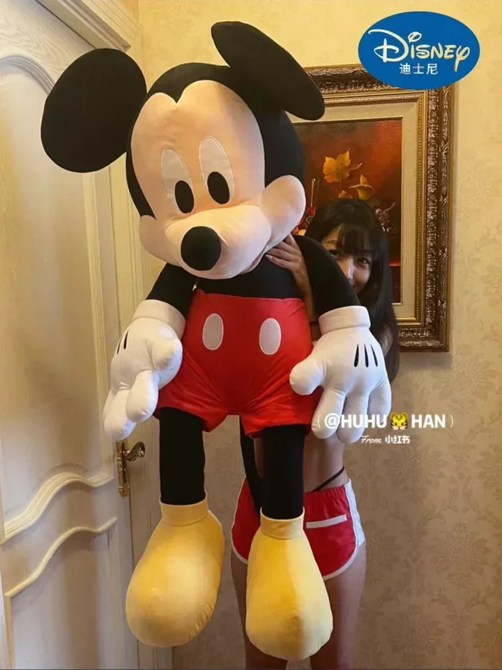 Disney Cartoon Cutoon Mickey Minnie Plyšová bábika Plnená super mäkká krištáľová zamatová plnená hračky pre deti vianočný darček