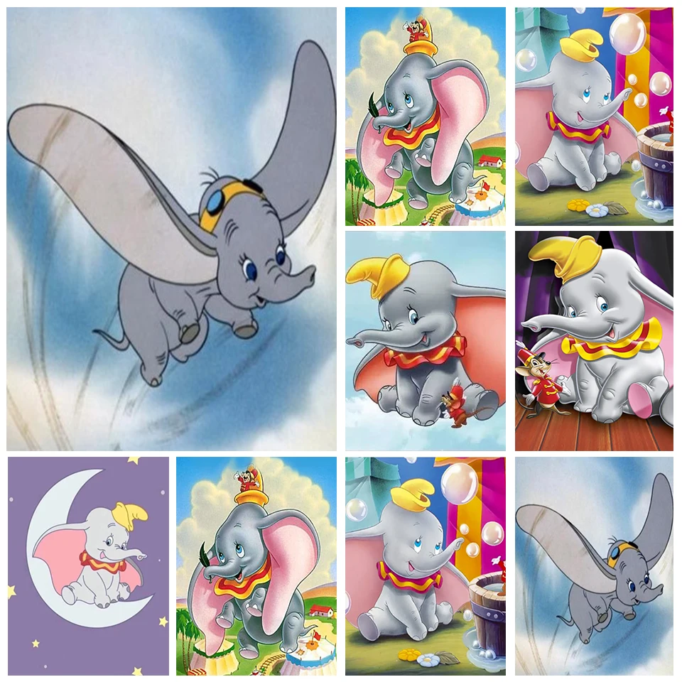 Disney Cartoon Dumbo Wall Art Canvas maľba škandinávske plagáty a výtlačky nástenné obrázky pre dekoráciu obývacej izby