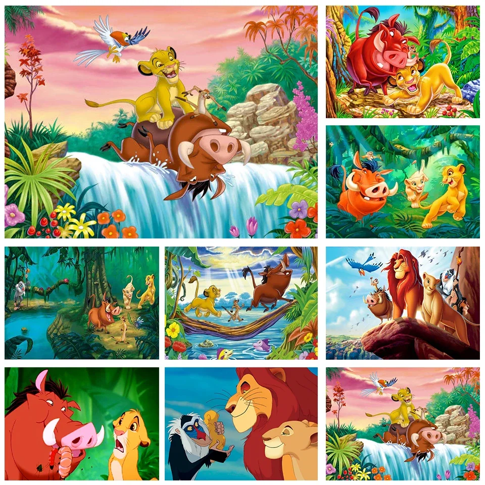 Disney Cartoon Lion King Simba Wall Art Canvas Painting Nordic Plagáty a výtlačky obývacia izba dekorácie