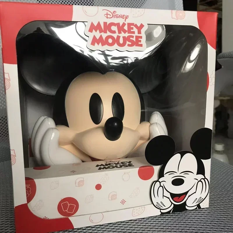 Disney Cartoon Mickey Mouse Piggy Bank Anime Candy Storage Tank PVC Akčné figúrky Zbierka Model Model socha bábiky Detské hračky Darček
