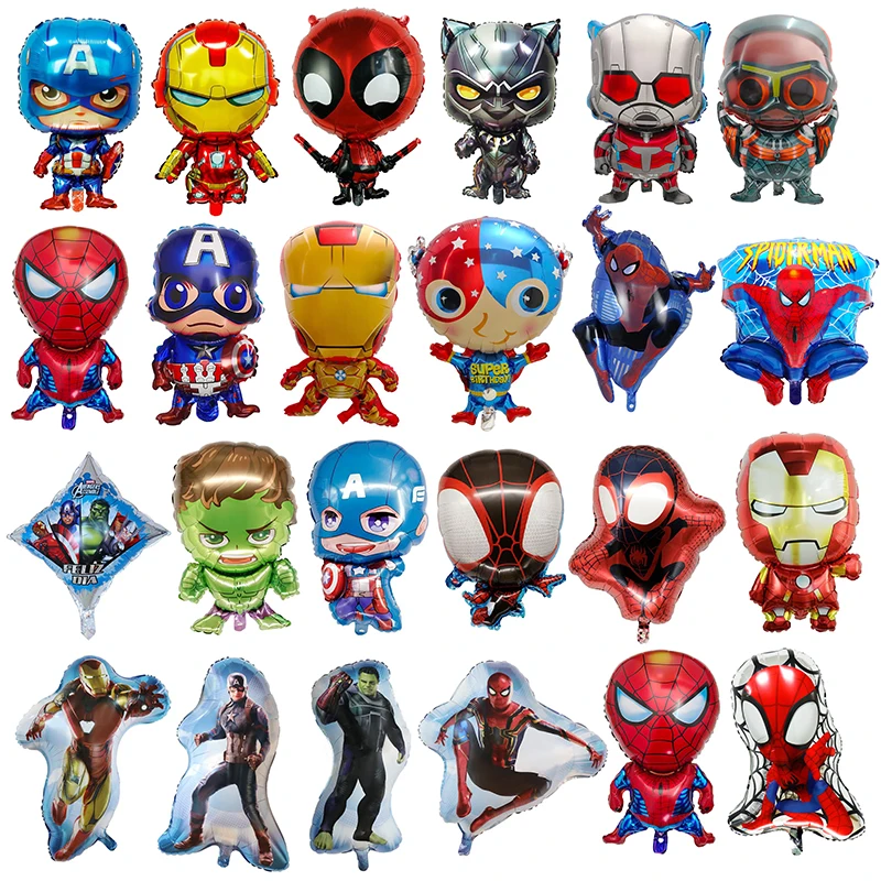 Disney Cartoon Super Hero Balón Spider-Man Iron Man Hliníková fólia Balón bábätká Air Globos
