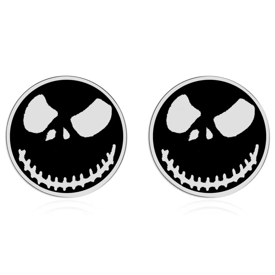 Disney Cartoon The Nightmare pred vianočnými ušami cvočky náušnice Halloween z nehrdzavejúcej ocele Jack Jack Skellington Accessories