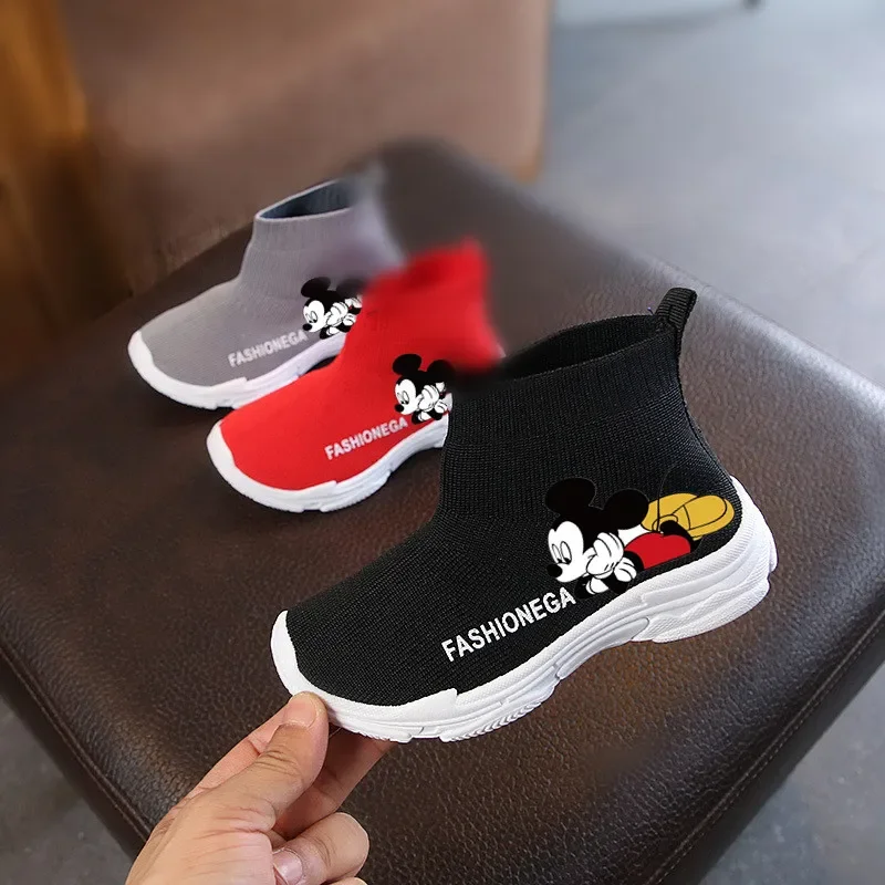 Disney Children's Cartoon Minnie Non-Slip Soft Sole Sole Mickey Mouse Topest Thoes Športové topánky Študentské bežecké topánky