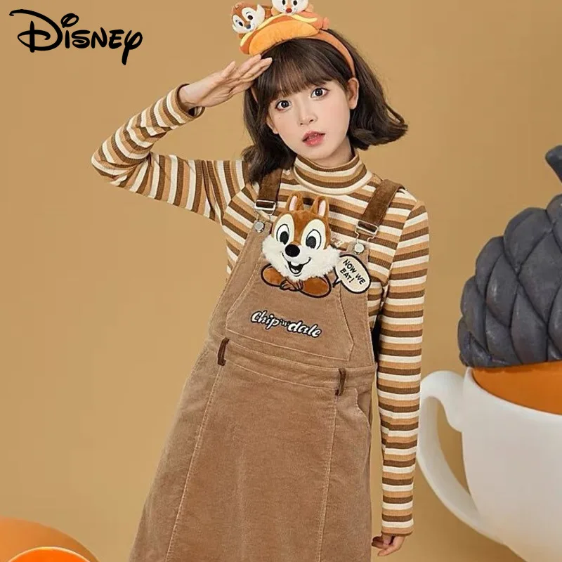 Disney Chip a Dale Kawaii Cartoon Dress Fashion Trend Roztomilé sladké šaty Y2K Dievča