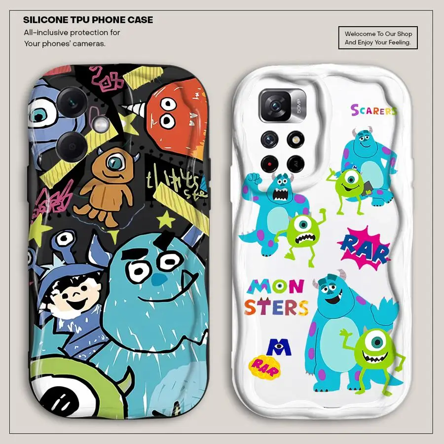 Disney Cute Monsters Inc telefón pre telefón pre Redmi 10 10a 12c 9 9a 9c 10c 13c A2 A2 A2 plus luxusný mäkký obal