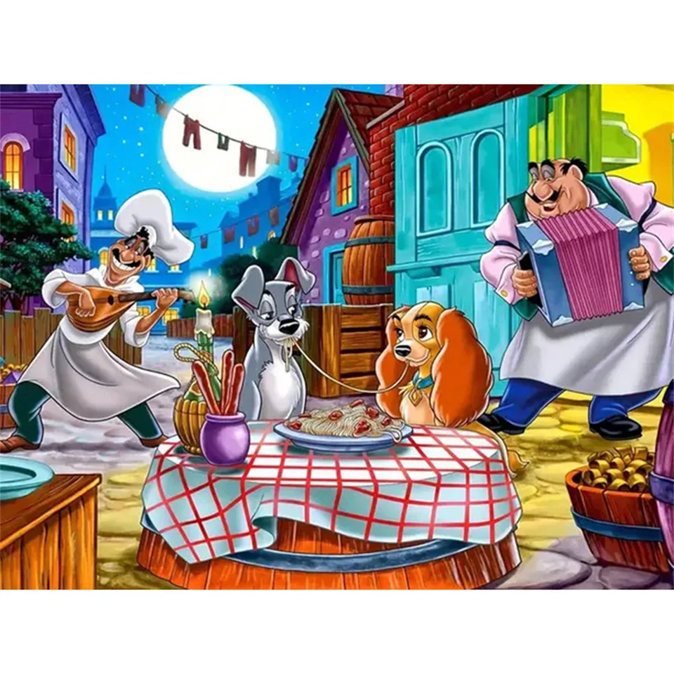 Disney Diamond Painting Dog Animal Lady a Tramp DIY Karika