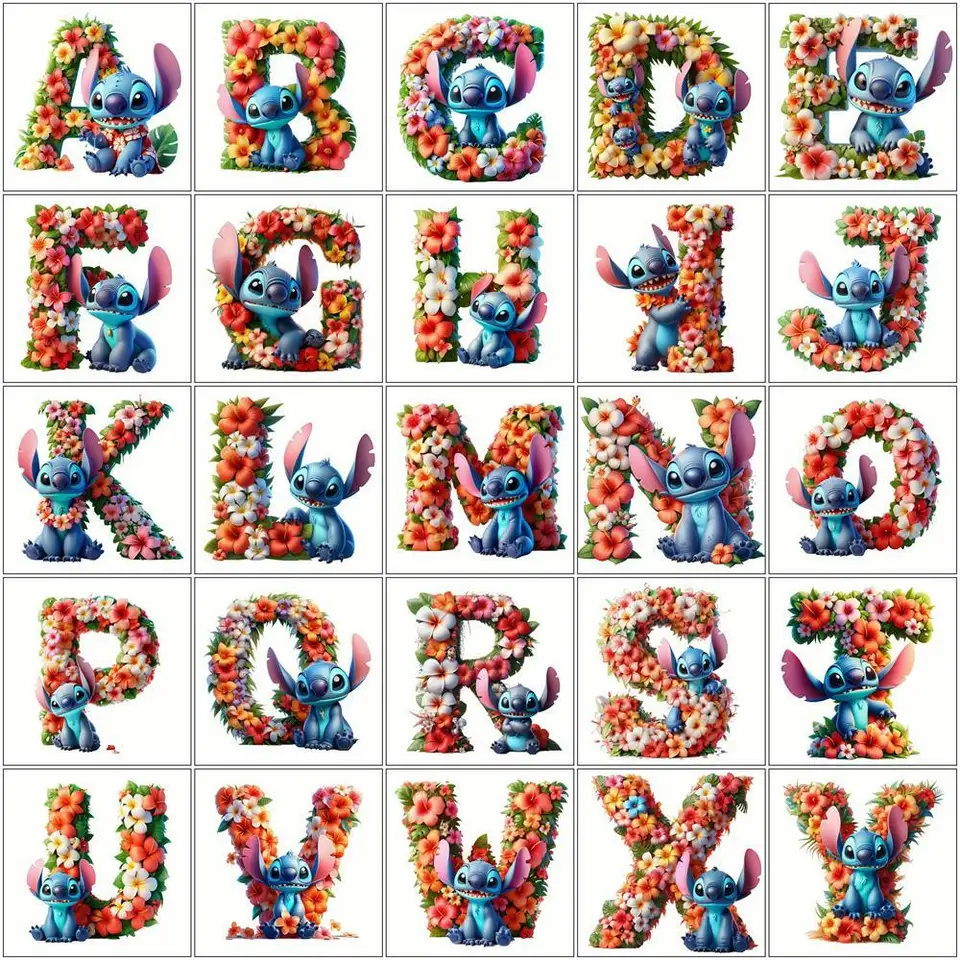 Disney Diamond Painting Lilo Stitch Letter DIY Art Karika