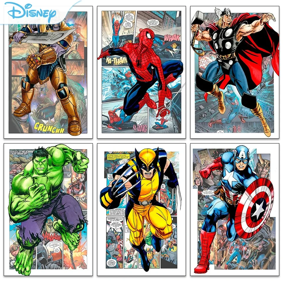 Disney Diamond Painting Super Hero Iron Man Spider Man Mosaic Criss Stitch 5d