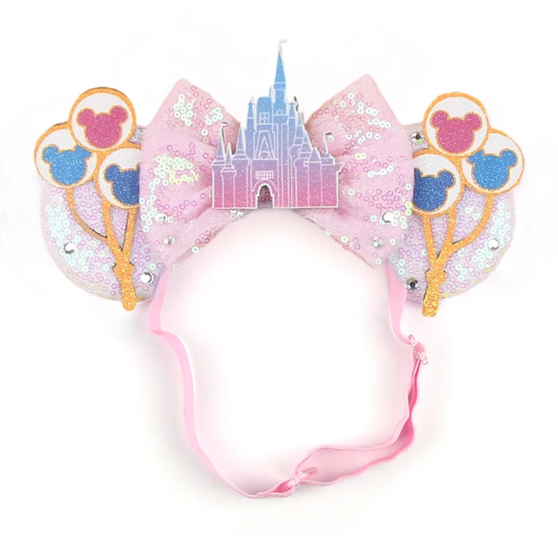 Disney Flitry Hairbows Classic Mickey Mouse Ears Turban Čelenka pre dievčatá Detské trblietky Hairband módne vlasové doplnky hlava WR WR