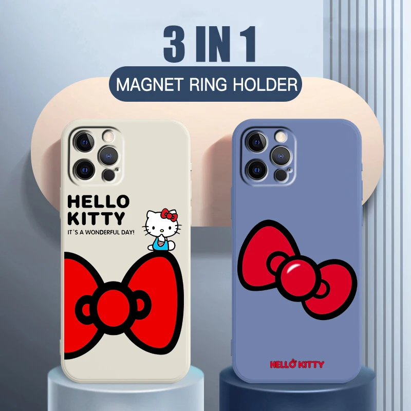 Disney Hello Kitty Cute Girl Liquid Lona pre Apple iPhone 15 14 13 12 11 XS XR x 8 7 SE Pro Max Plus mini mäkký telefón