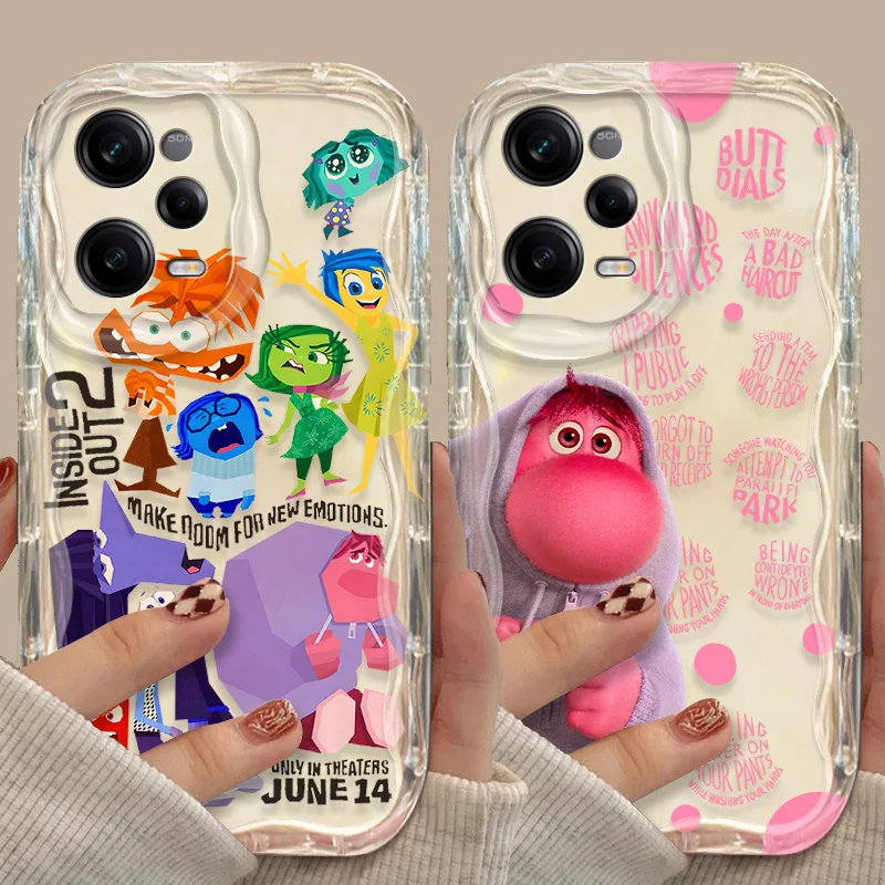 Disney Inside Out 2 Wave Case pre Xiaomi Redmi Note 13 12 Pro Plus 4G 5G 12S 11S 11 10 10S 9S Redmi 14C 13C 12C A3