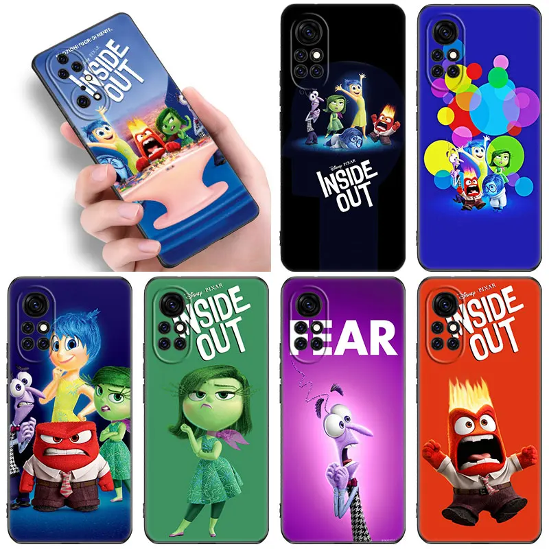Disney Inside Out Black Case pre Huawei Nova 9 8i 7i 7i SE Y60 5T Mate 40 20 10 Honor X40I 30S 70 Pro + 50 Lite Phone Cover