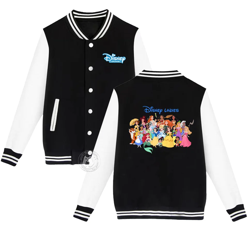 Disney Kids Fall/Winter Jacket Baseball Uniforma Barbie Princess Princess Princess Hustý teplý módny kabát pre chlapcov a dievčatá vo veku 2-14