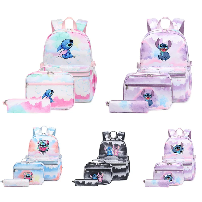 Disney Lilo Stitch 3ks/Set Teenager Student s obedovými taška