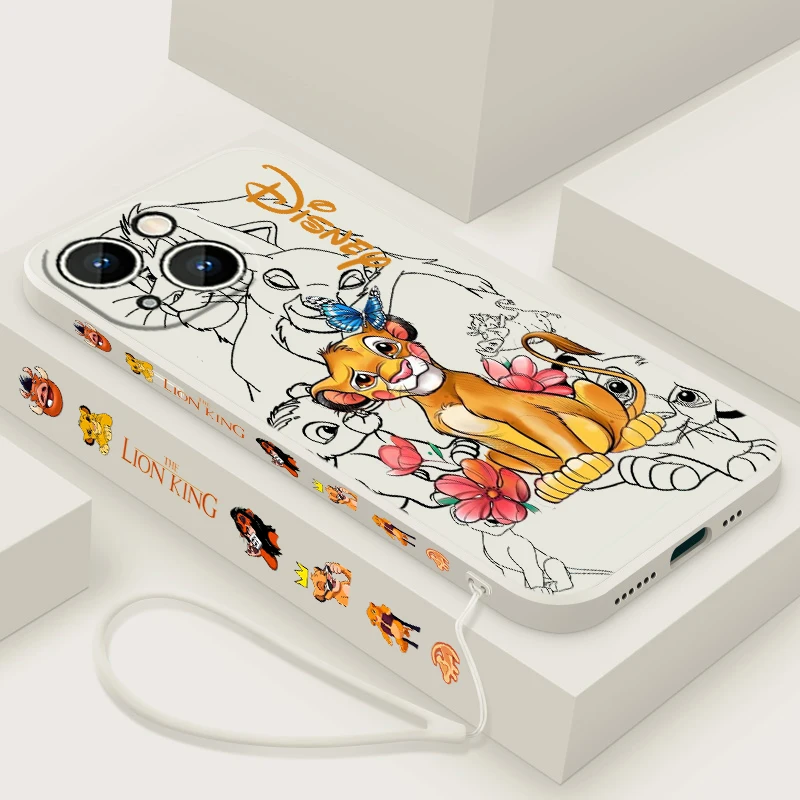 Disney Lion King Cool Art Liquid Left Lany pre Apple iPhone 15 14 13 12 11 XS XR x 8 7 SE Pro Max Plus Mini Cover